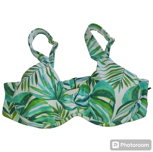 NWT SHADE & SHORE LADIES SIZE 36C Bikini Top Only Green - Picture 2 of 6